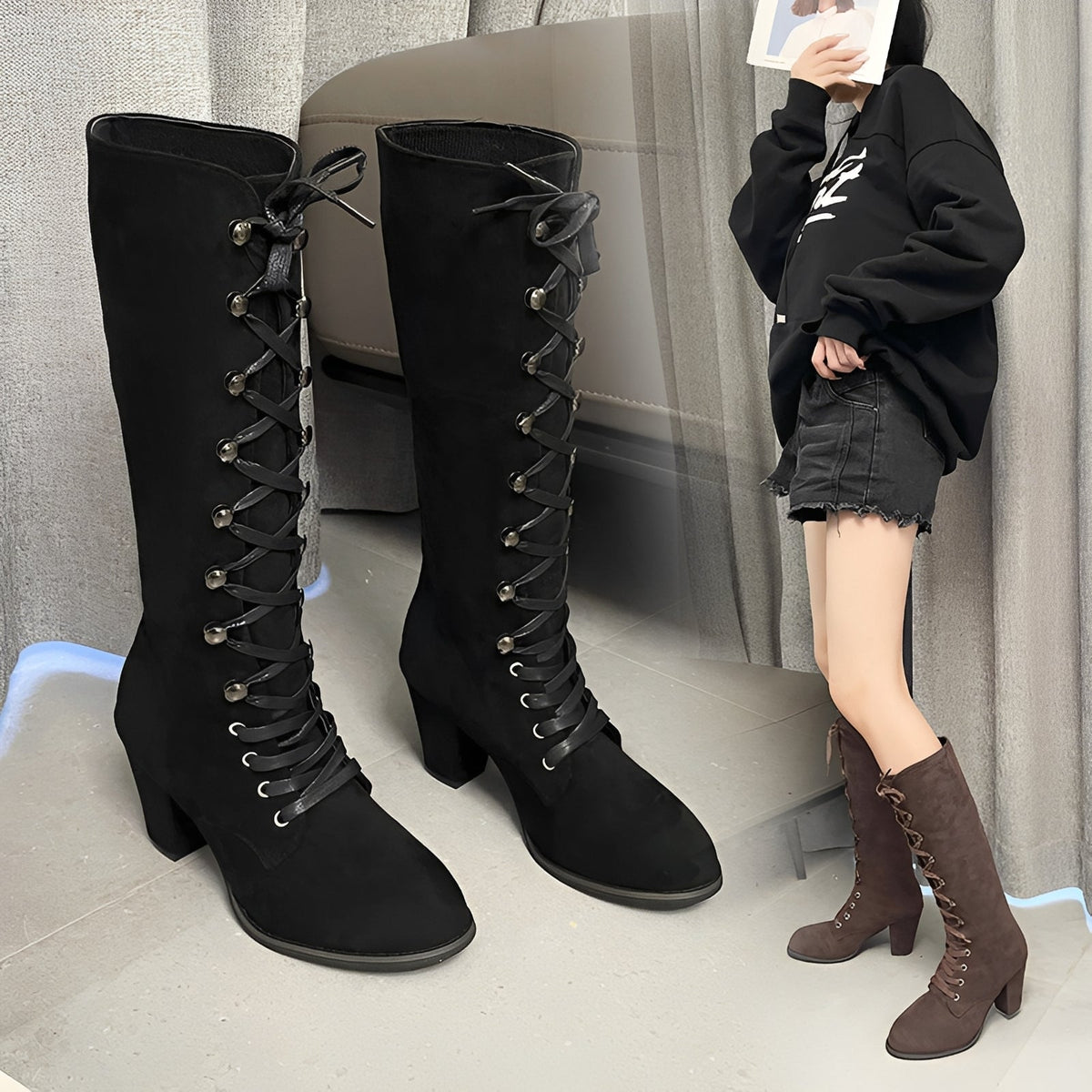 Bonnie - Stylowe kozaki do kolan dla kobiet