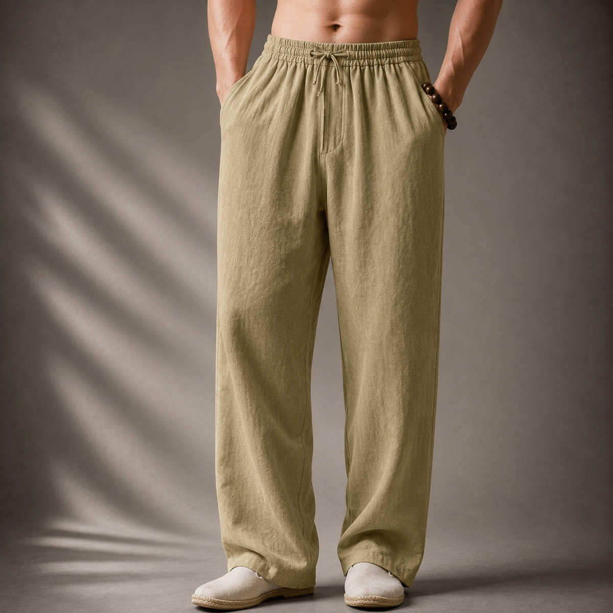 Laurent | Lniane Spodnie Premium