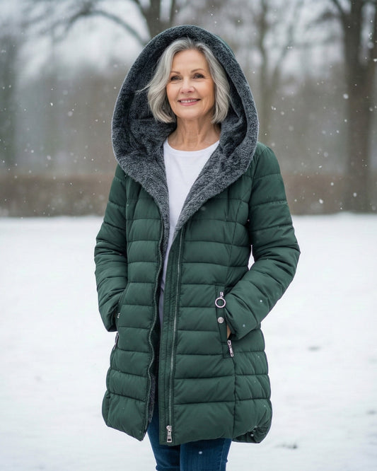 Julia | Pikowany płaszcz z podszewką z polaru