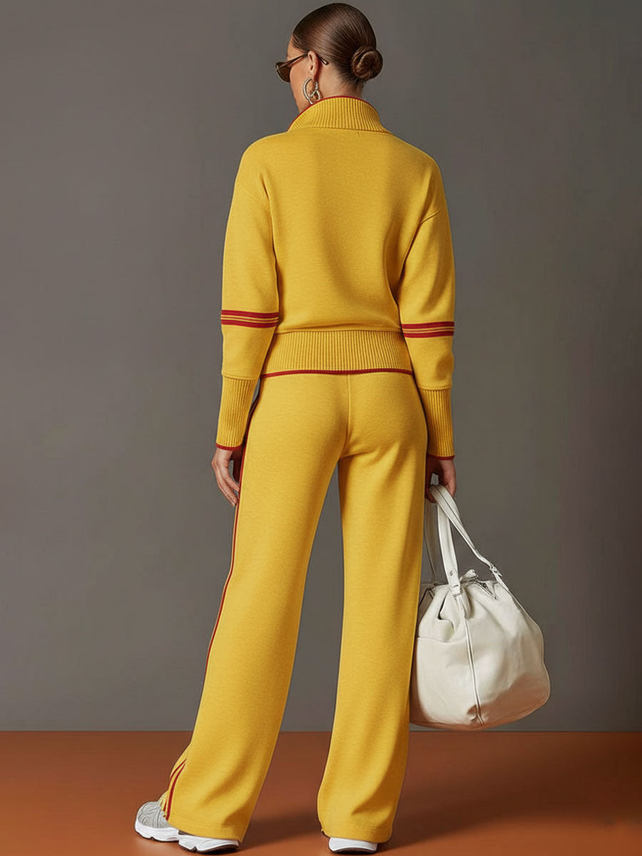 Marietta – bluza i spodnie z szerokimi nogawkami