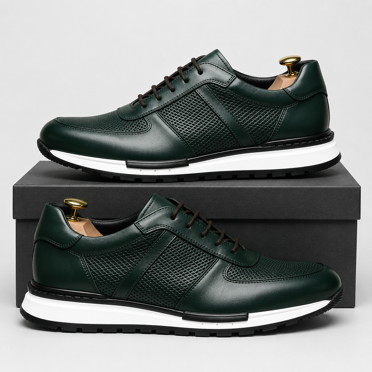 David | Polerowane Skórzane Sneakersy
