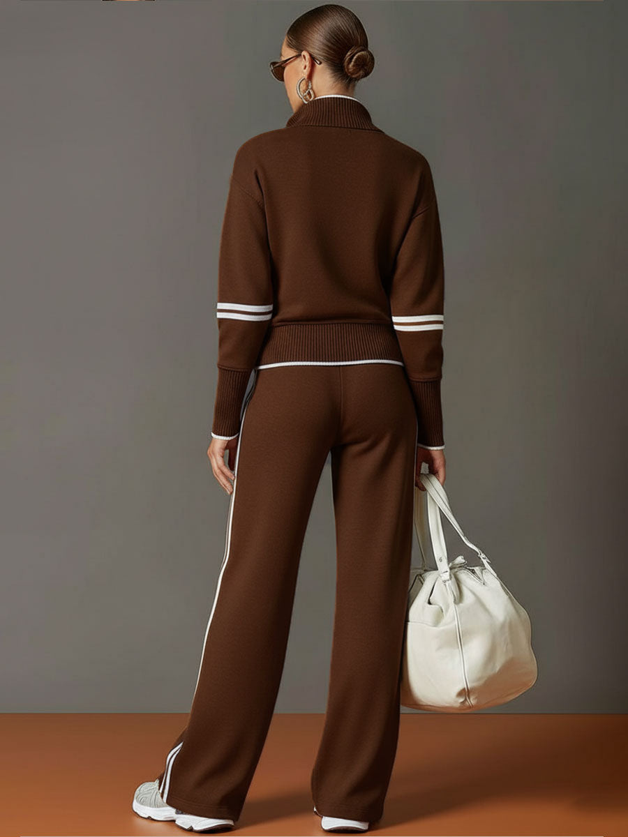 Marietta – bluza i spodnie z szerokimi nogawkami