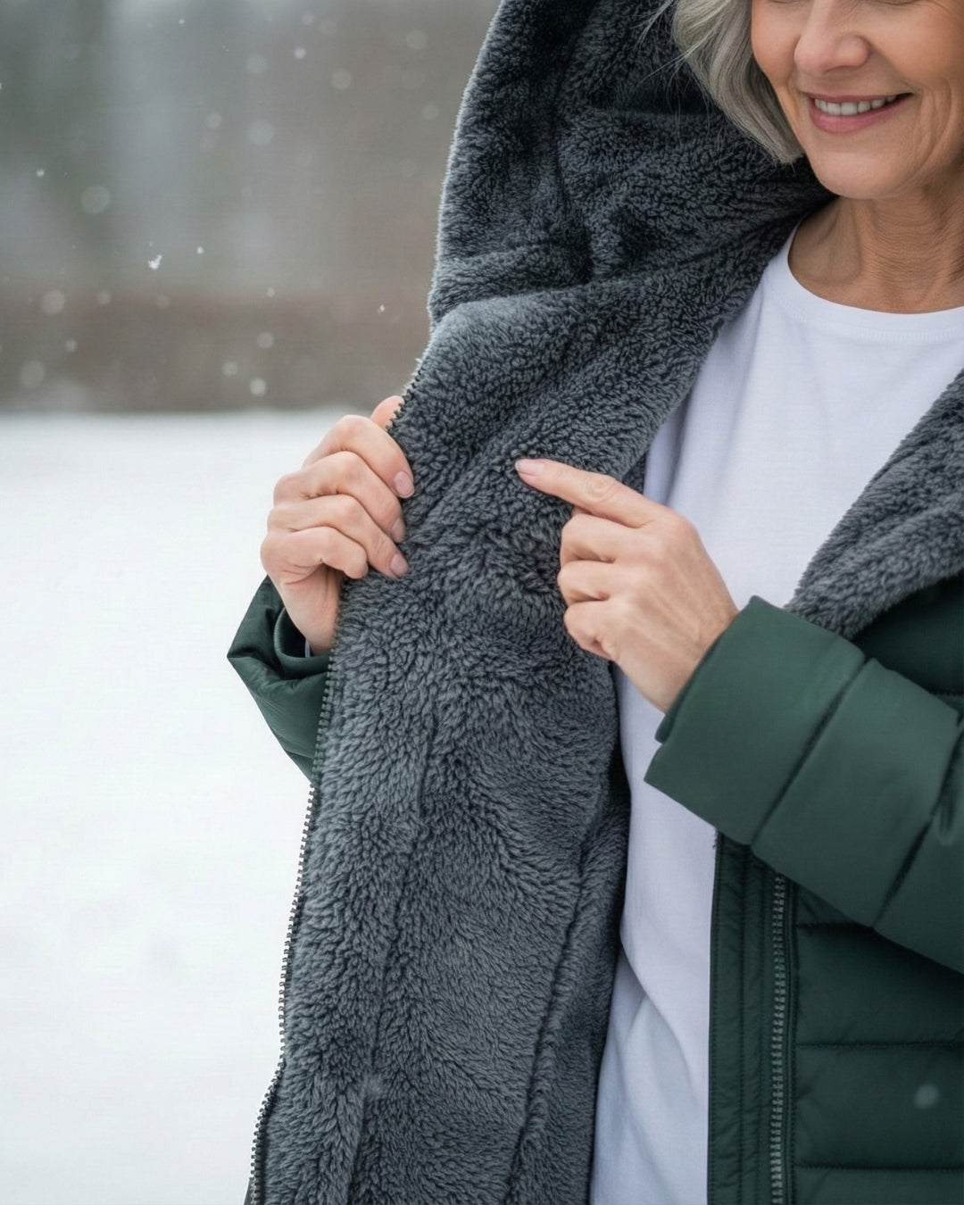 Julia | Pikowany płaszcz z podszewką z polaru