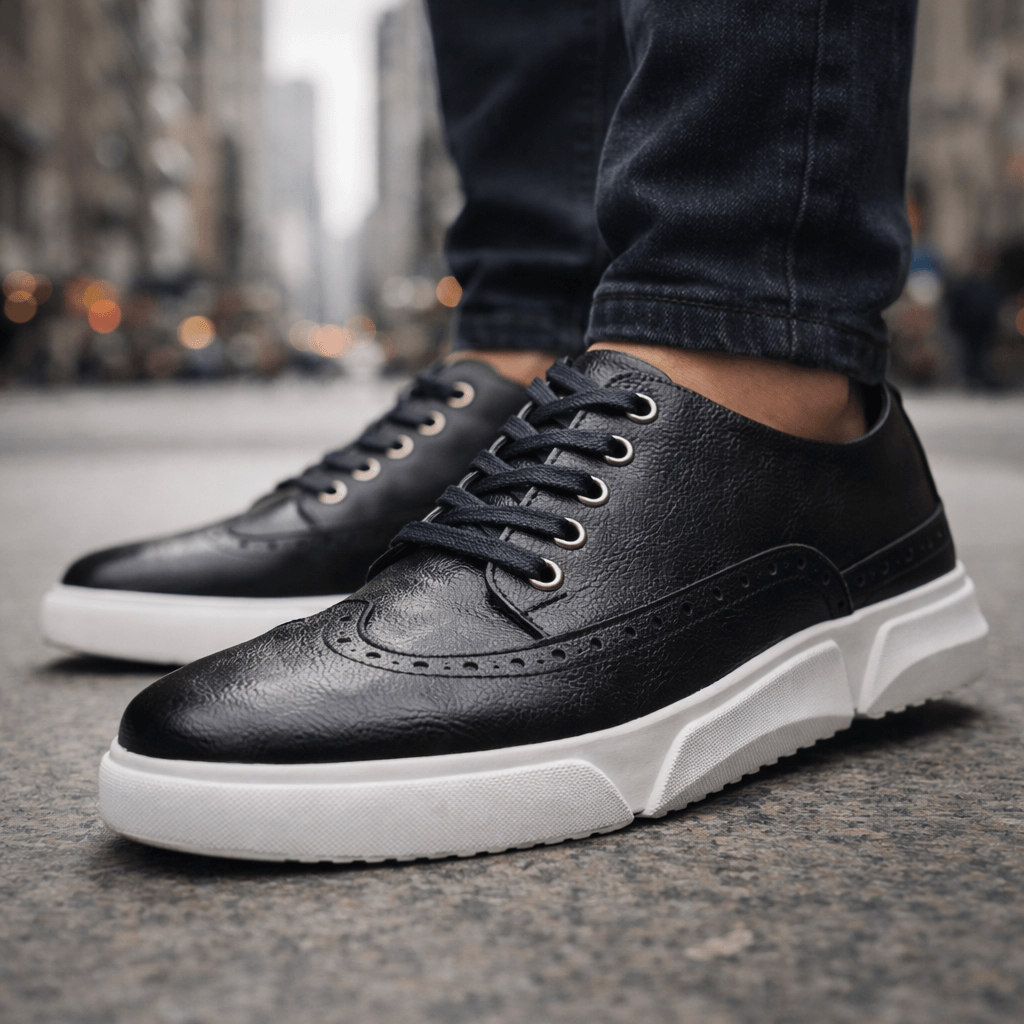 Harrington | Skórzane Sneakersy