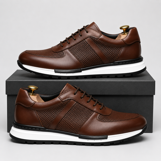 David | Polerowane Skórzane Sneakersy