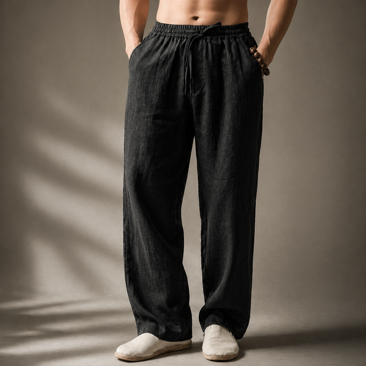 Laurent | Lniane Spodnie Premium