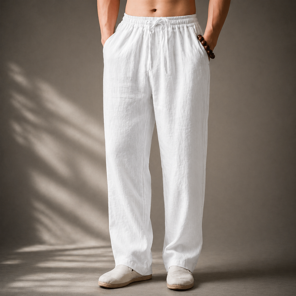 Laurent | Lniane Spodnie Premium