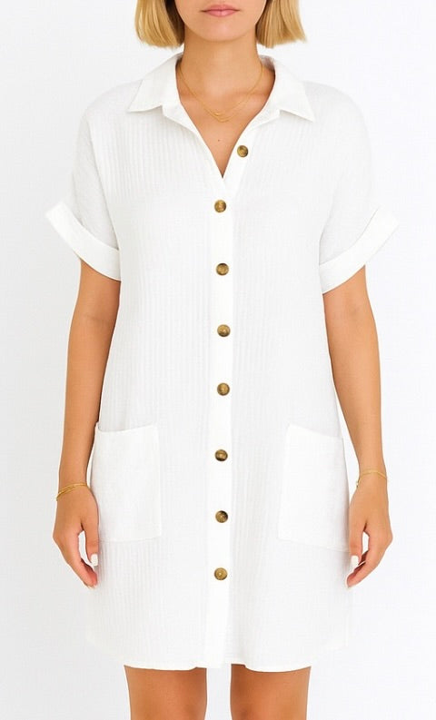 Amelia | Linen Shirt Dress