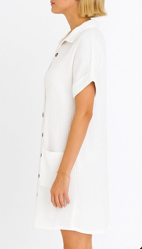 Amelia | Linen Shirt Dress