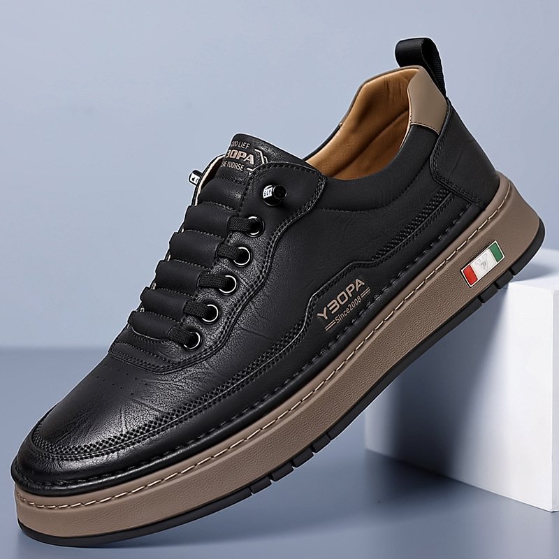 Lucetti | Skórzane Sneakersy z Włoskim Szlifem