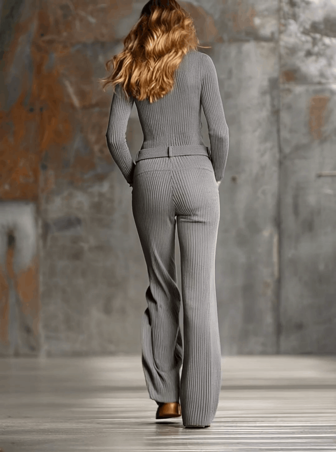 Ilona – zestaw sweterkowy retro