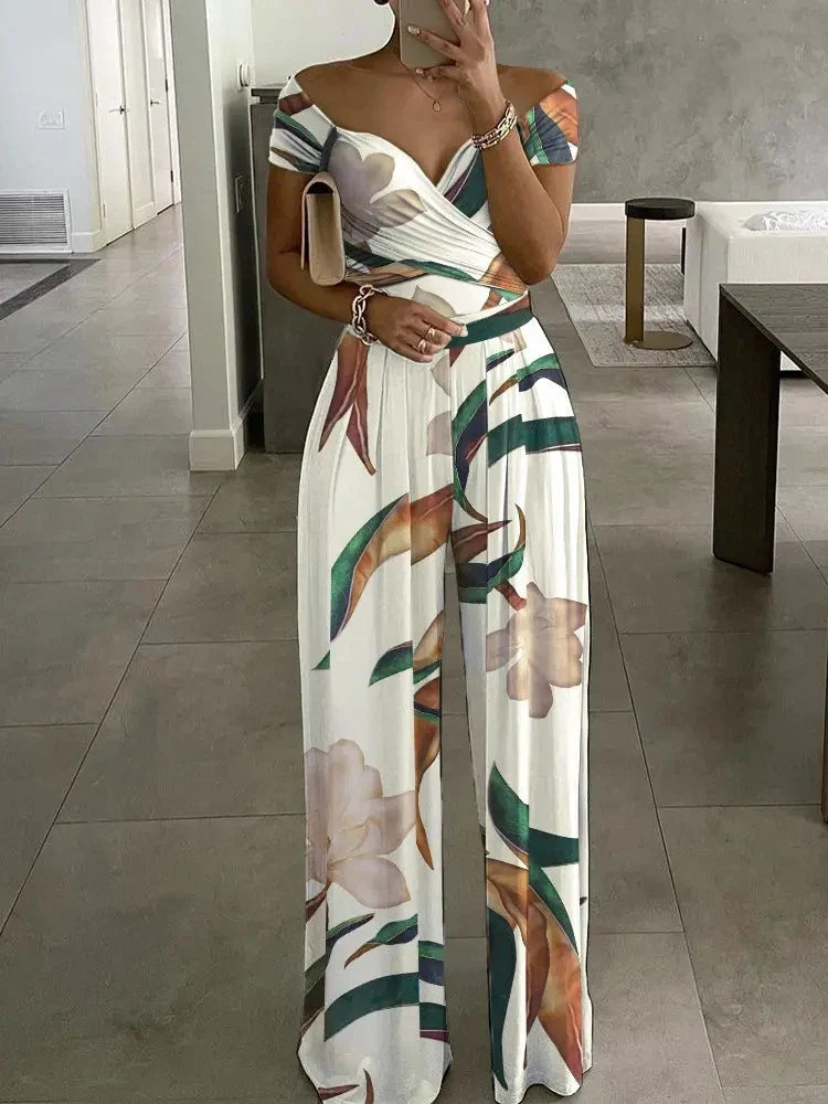 Calviera – elegancki kombinezon off-shoulder