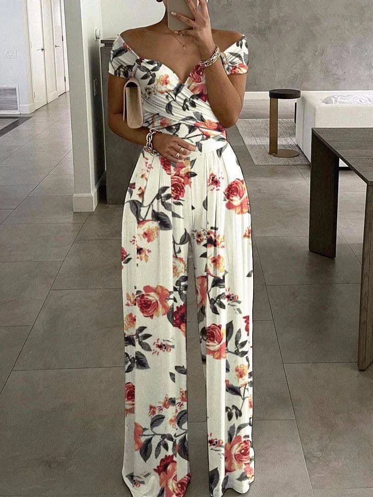 Calviera – elegancki kombinezon off-shoulder