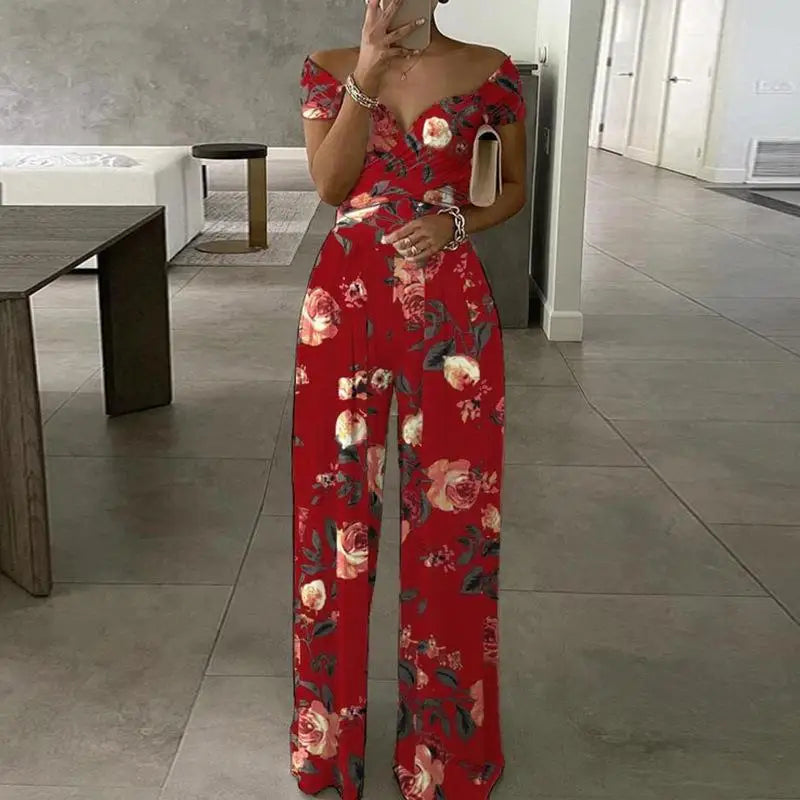 Calviera – elegancki kombinezon off-shoulder