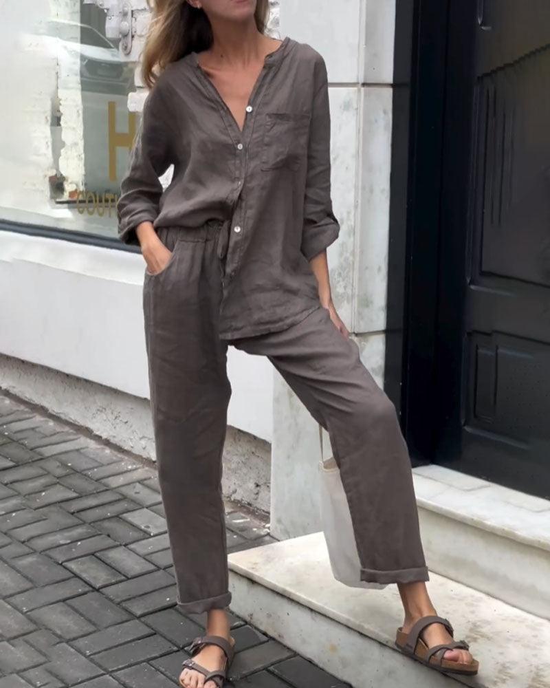 Ilona – lniany komplet komfortowy