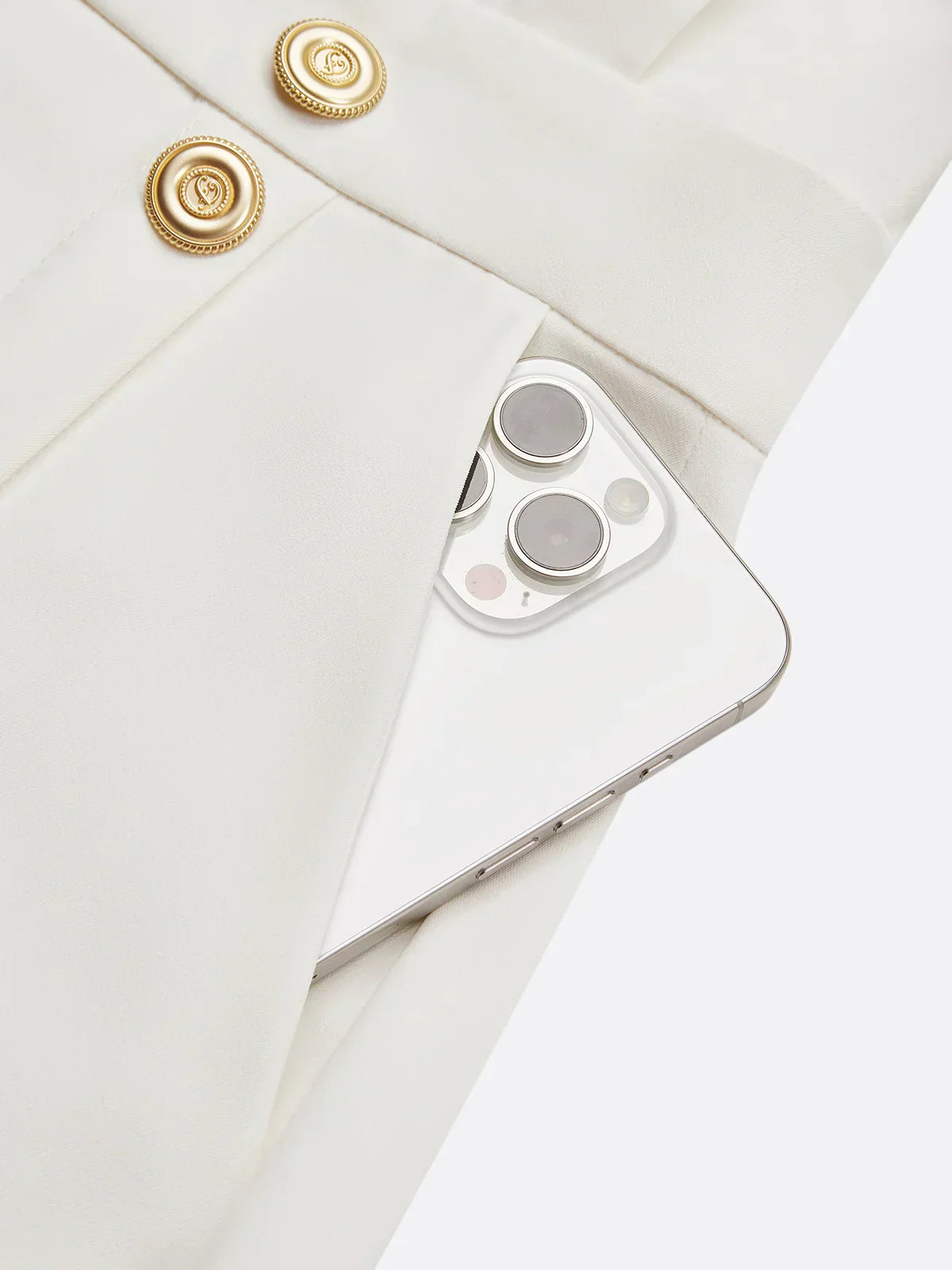 Babette | Jednolita sukienka midi z rozcięciem na guziki i okrągłym dekoltem