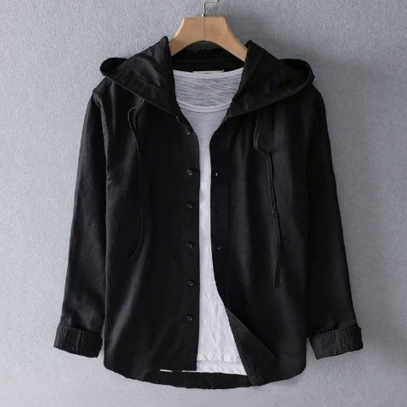 Artur | Lniana Bluza z Kapturem