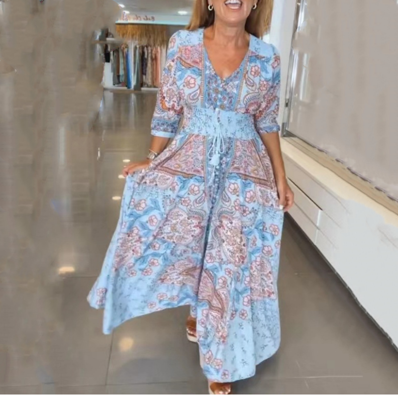 Zelmyra – sukienka maxi w kwiaty