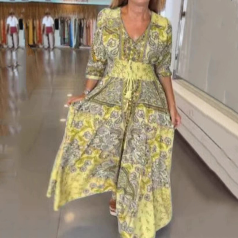 Zelmyra – sukienka maxi w kwiaty