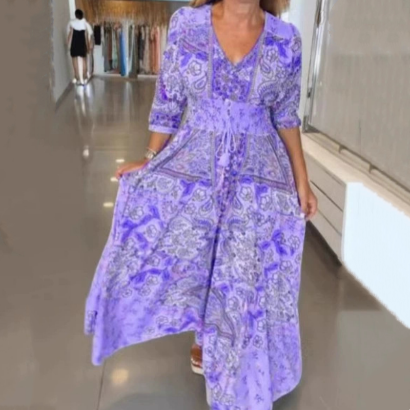 Zelmyra – sukienka maxi w kwiaty