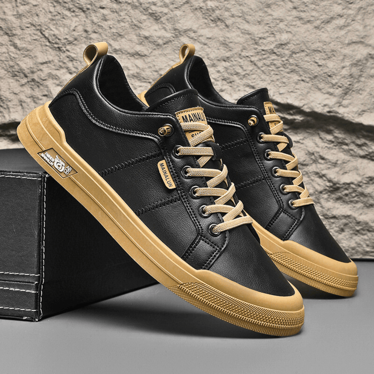 Konrad | Skórzane Sneakersy